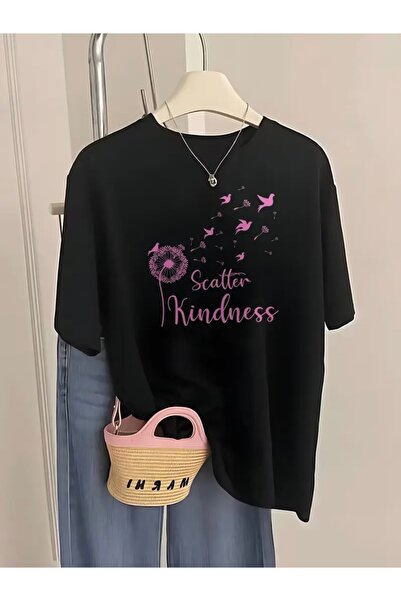 Deocept ΜΠΛΟΥΖΑ SCATTER KINDNESS PRINTED OVERSIZE ΠΟΔΗΛΑΤΟ ΛΟΥΡΙ