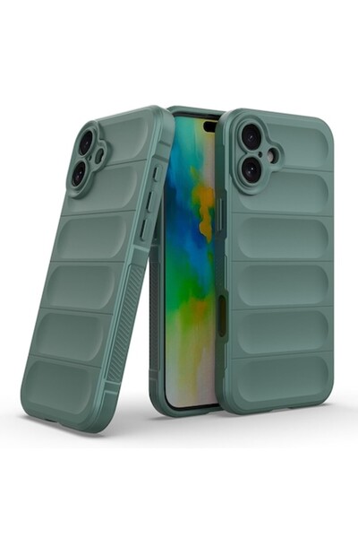Tim High Protection Case for iPhone 16 Plus, Timacondesign, K34, Thermoresistant Plastic, Green Forest