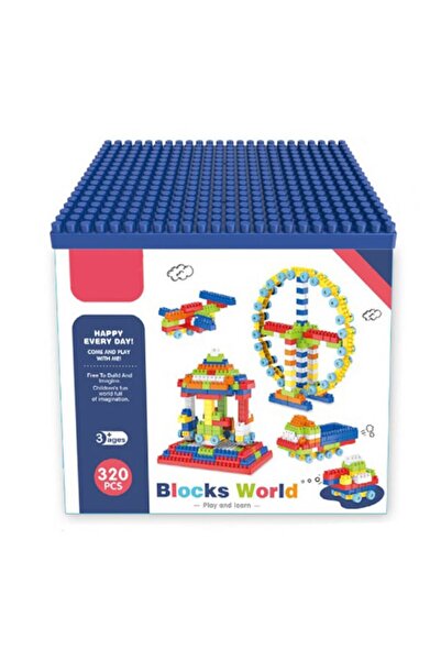 SOLTOY Set 320 de piese de construit Blocks World SOLTOY® pentru copii, multicolore, cutie de depozitare