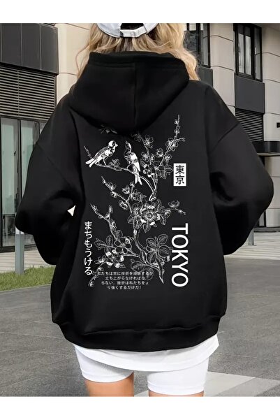 Deocept JAPANESE TOKYO BASKILI OVERSİZE SWEATSHİRT
