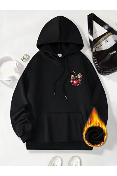 mercoledi سويت شيرت بقلنسوة كبير الحجم للجنسين من تشيري باسيلي للنساء/الرجال