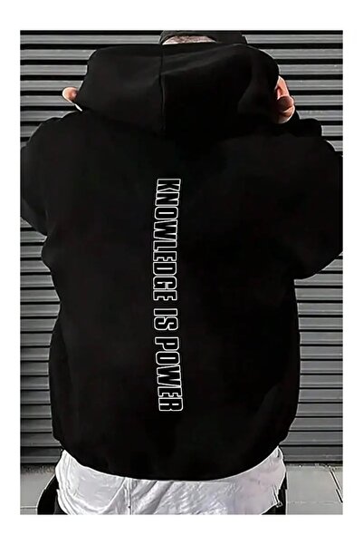 mercoledi УНИСЕКС ЖЕНСКА/МЪЖКА СВИТЪР С ПРИНТ НА ГЪРБА И КАПЮШОН