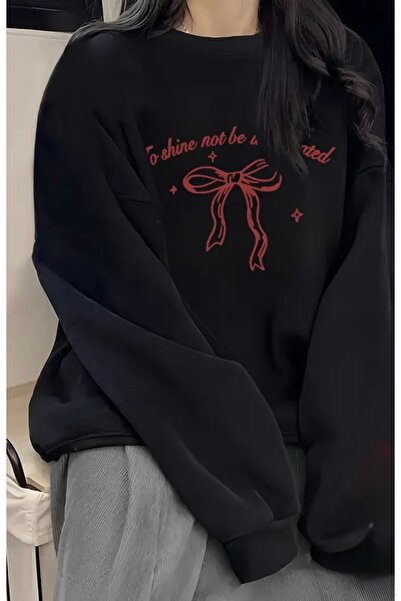 Deocept سويت شيرت بطبعة كبيرة الحجم للجنسين للنساء/الرجال برقبة دائرية