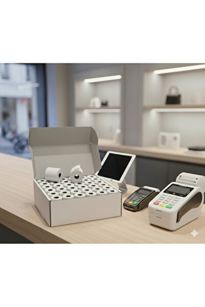 KHR 56X30 MT Termal Pos Rulosu (100 Adet) - Yüksek Kaliteli Yazarkasa Rulosu
