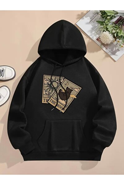 Deocept THE MOON PRINTED OVERSIZE UNISEX ΓΥΝΑΙΚΕΙΟ/ΑΝΔΡΙΚΟ ΦΟΥΤΕΡΦΟΥΤΕΡ ΜΕ ΚΑ...