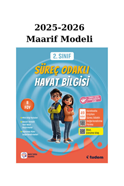Tudem Yayınları Tudem 2. Sınıf Süreç Odaklı Hayat Bilgisi 2025/26 Maarif Modeli