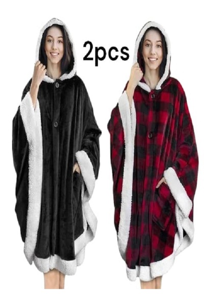 Generic بطانية شال ناعمة ودافئة شتوية فخمة (قطعتين) متعدد الالوان 6