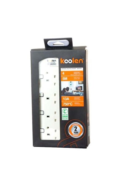 Koolen Electric Extension Cord 5m with 4 Ports