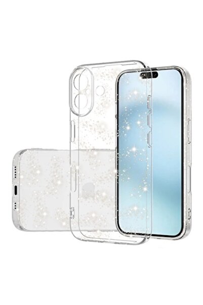 Juls Phone case for iPhone 16, SparkleSkin Series, Q48, Polyurethane, Clear