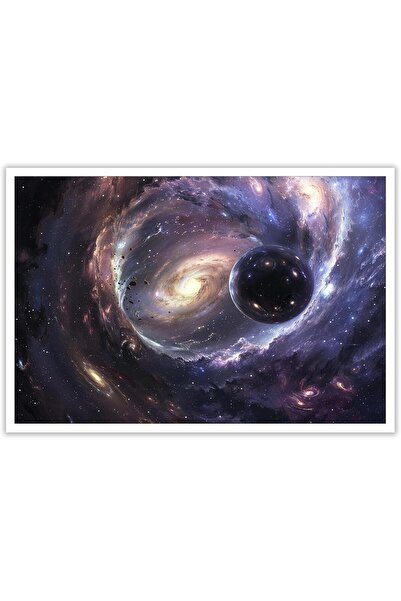Today Idea Galaxy of Cosmic Stars – Rotational Energy Space Art Print, 12x16 ...