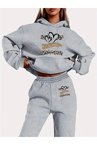 Deocept ΣΕΤ ΦΟΡΜΑ ΚΑΡΔΙΑ ΛΕΟΠΑΡ ΜΟΝΤΕΙΛΟ UNISEX ΓΥΝΑΙΚΕΙΟ/ΑΝΔΡΙΚΟ ΦΟΡΜΑ ΚΑΠΟΥΝΤΟΥ OVERSIZE ΚΑΤΩ/ΕΠΙΣΤΡΩΜΑ