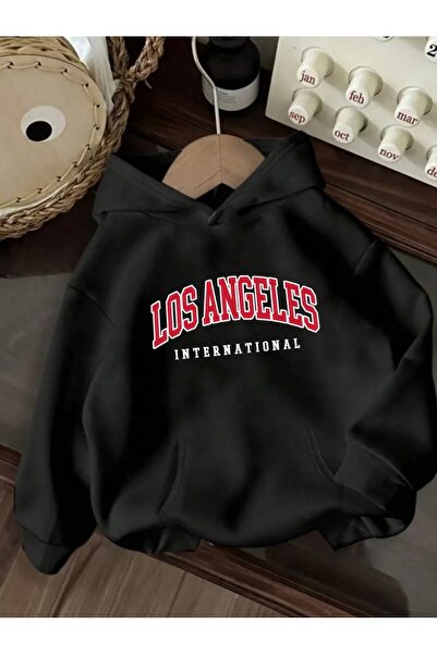 Deocept سويت شيرت بقلنسوة مطبوع عليه لوس أنجلوس للجنسين