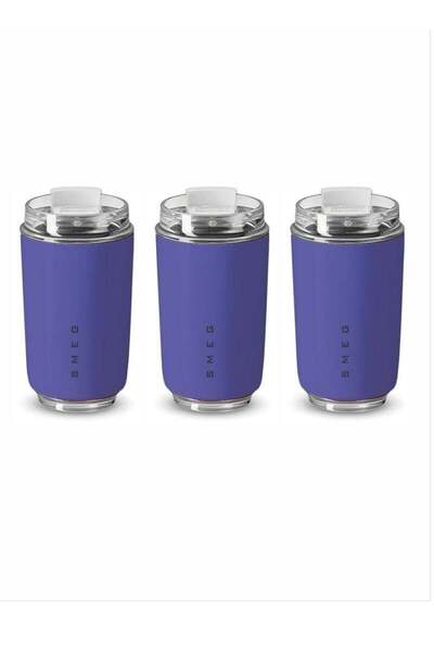 SMEG Travel Mug, Insulated Coffee Tumbler, Leak Proof Stainless Steel Thermal Reusable Coffee Cup, L