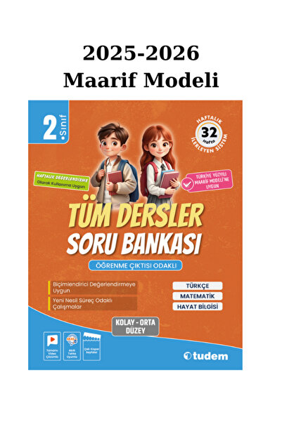 Tudem Yayınları Tudem Yayınları 2. Sınıf Tüm Dersler Soru Bankası 2025/26 Maa...