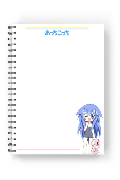 nihonwosekai 2 Pcs Acchi Kocchi Lucky Star A5 Size Anime Spiral Notebook 50 Sheets