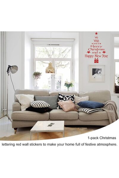 Today Idea Christmas Tree Wall Stickers – Vinyl Holiday Decor, 24x43 cm