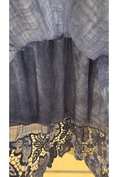 Park Moda İtalyan Pamuklu Dantelli Etek Kemer Detaylı