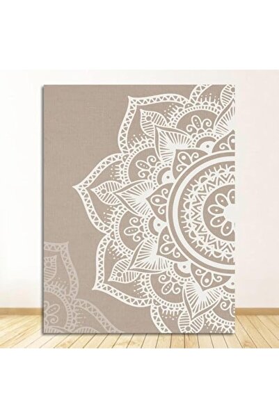 Today Idea Boho Beige Mandala Canvas Wall Art – Framed Home Décor, 50x70 cm