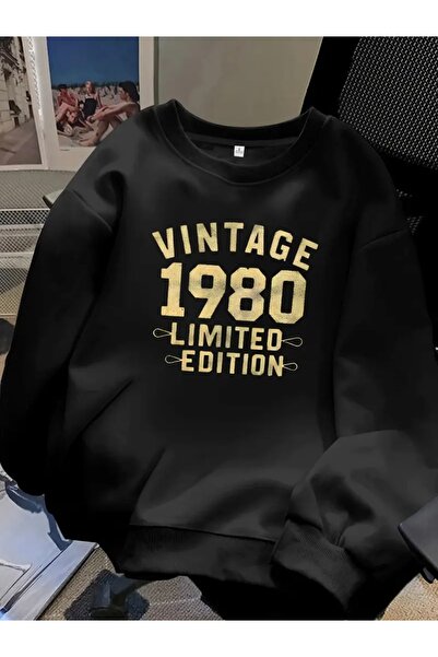 Deocept سويت شيرت VINTAGE 1980 مطبوع كبير الحجم للجنسين للنساء/الرجال