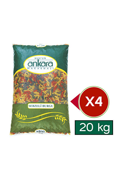 Nuh'un Ankara Sebzeli Burgu Makarna 5 Kg X 4 Adet