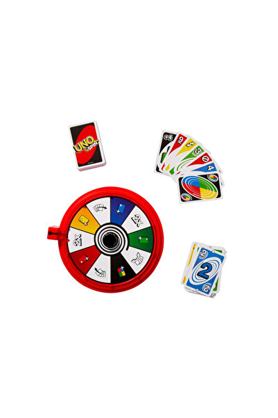 mattel لعبة ورق UNO Spin مع سبينر (ماتيل) - للأعمار من 7 سنوات فما فوق