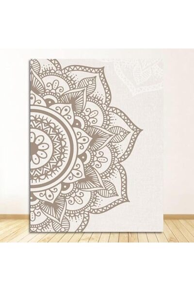 Today Idea Boho Beige Mandala Canvas Wall Art – Framed Home Décor, 50x70 cm