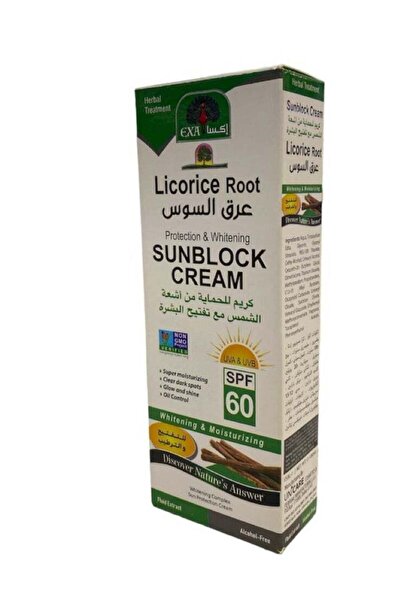 EXA كريم واقي من الشمس بخلاصة عرق السوس لتفتيح البشرة 100 مل