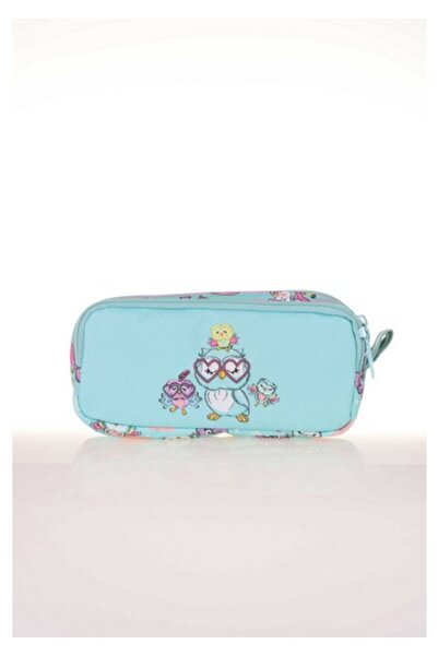 KAUKKO Kids & Love Owl Patent Leather Hologram Pencil Case 24X15X15 (L8070)