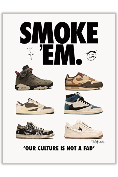 Emoda home Trove Hypebeast Sneaker Poster – Michael Jordan & Travis Scott, 30...