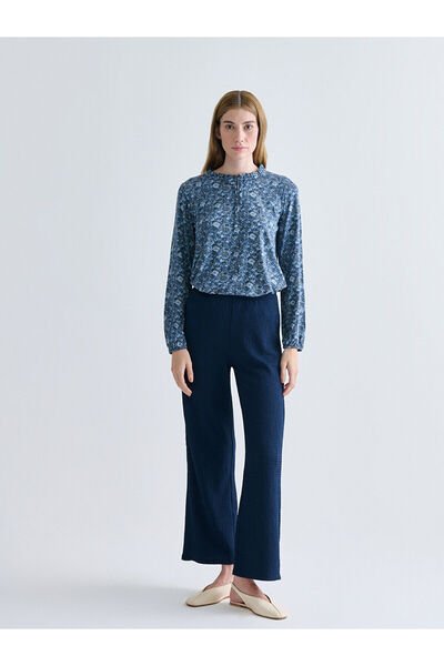 LC Waikiki Elastic Waist Textured Women's Trousers