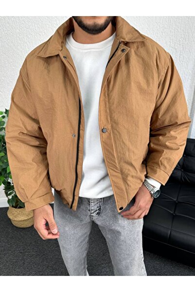 Baykombin Sokak Modası سترة بومبر مجعدة كبيرة الحجم للجنسين