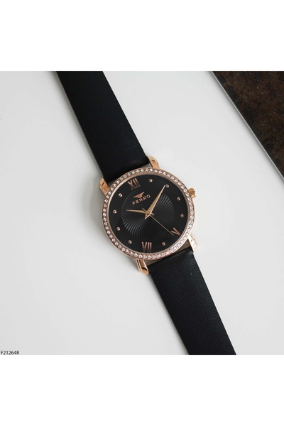 FERRO F21264R Women's Leather Band Wristwatch
