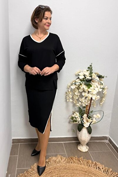 Mia Butik Women's Black Melisa Skirt Set