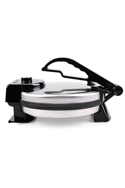 Tradeo Electric Roti Maker, Non-Stick Flatbread Maker, Silver and Black, Temperature Control