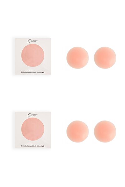 C&City Κόλλα θηλής σιλικόνης χωρίς κόλλα σε συσκευασία 2 τεμαχίων