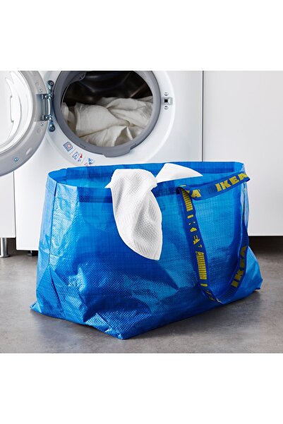 IKEA FRAKTA Large Blue Carrier Bag 71L 55x37x35 cm Reusable Shopping and Storage Bag