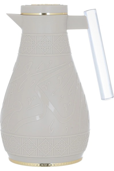 rexa thermos set, 1/0.65 liter, Islamic pattern, thermal glass inner shell, plastic outer shell