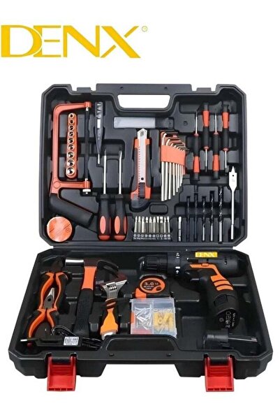 Dinex مجموعة أدوات الحفر اللاسلكية مع مجموعة أدوات يدوية احترافية DIY للمنزل ...