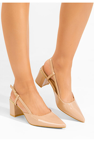 B T Shoes Γόβες slingback Marla μπεζ