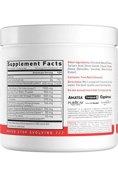 KAGED Clean Burn Powder | Orange Mango | 30 Servings