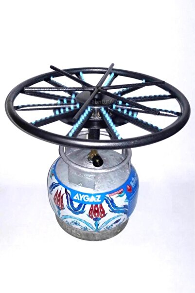 Tiesa Home 38 Cm Döner Başlıklı Kadayıf Künefe Balık Pişirme Ocağı Dar Çember Tüp