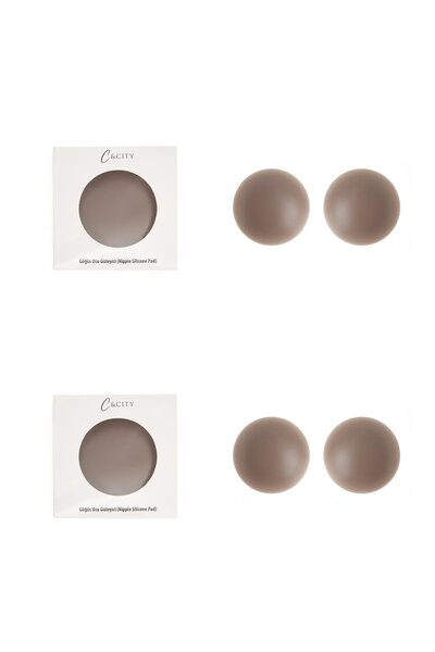 C&City Συσκευασία 2 τεμαχίων κάλυμμα θηλής σιλικόνης χωρίς κόλλα