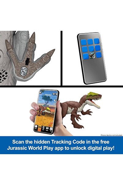 mattel مجسم شخصية موساسورس المتحركة من عالم جوراسيك JCH00 - للأعمار من 4 سنوات فما فوق - 25.7 بوصة - عض وانطلق