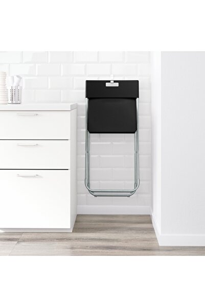 IKEA GUNDE Folding Chair, Black