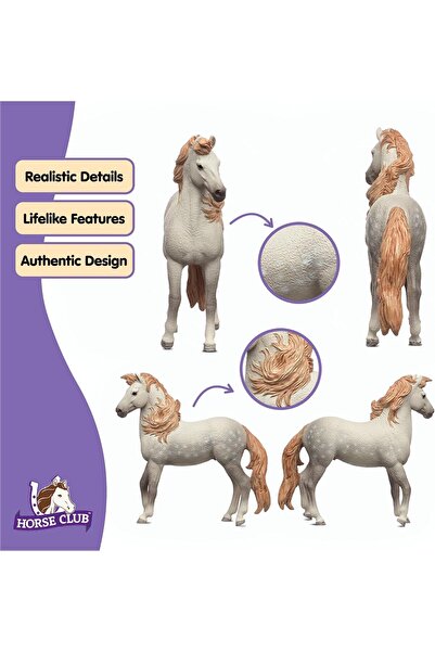 SCHLEICH 14895 Andalusian Stallion Figurine – Realistic Spanish Dressage Model for Kids (Ages 5–12)
