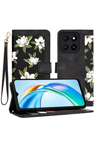 Danex Προστατευτική θήκη για Honor X5b, Y45, από συνθετικό δέρμα, Flowers of ...