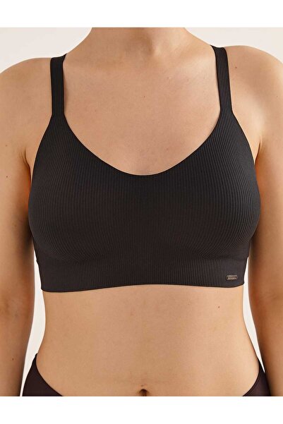 Dagi Black 1122Kc Seamless Gathering Bra Without Underwire