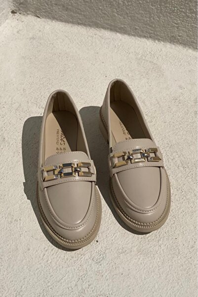 I Love Shoes Loafer de damă Yovric din piele mată bej