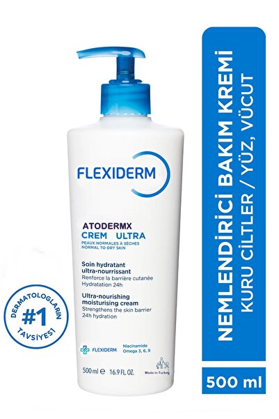 Flexiderm ATODERMX Cream, Normal ve Kuru Ciltler için Nemlendirici Yüz, Vücut...