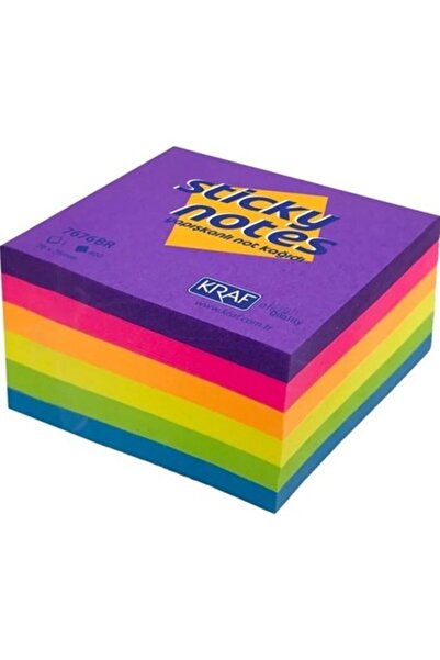 KRAF Hârtie adezivă pentru notițe 76X76MM 400 coli 2 bucăți